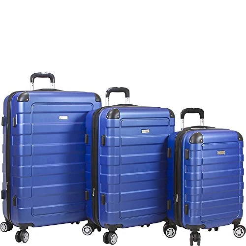 Dejuno Tahoma Lightweight 3-Piece Hardside Spinner Luggage Set, Navy, One Size 1 Dejuno Tahoma Lightweight 3-Piece Hardside Spinner Luggage Set, Navy, One Size