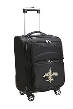 NFL New Orleans Saints Domestic Carry-On Spinner, 20-Inch, Black