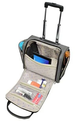 London Fog Knightsbridge II 15" 2-Wheel Under The Seat Bag, Grey Sapphire Plaid 7 London Fog Knightsbridge II 15" 2-Wheel Under The Seat Bag, Grey Sapphire Plaid -Travelpro Shop 41Q8ZYrxv4L