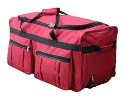 Gothamite 36-inch Rolling Duffle Bag With Wheels | Luggage Bag | Hockey Bag | XL Duffle Bag With Rollers | Heavy Duty 1200D Polyester (Fuchsia) -Travelpro Shop 41SFInnOArL