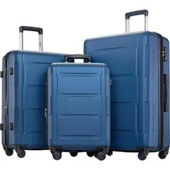 SSLine 3-Piece Hard-Shell Luggage Set With Spinner Wheels And TSA Lock Modern Elegant Expandable Travel Suitcase Lightweight Hardside Carry On Suitcase Set With 20" 24" 28" (A Type-Dark Blue) 13 SSLine 3-Piece Hard-Shell Luggage Set With Spinner Wheels And TSA Lock Modern Elegant Expandable Travel Suitcase Lightweight Hardside Carry On Suitcase Set With 20" 24" 28" (A Type-Dark Blue) -Travelpro Shop 41VVJRAMXGL
