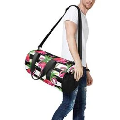 INTERESTPRINT Tropical Flamingo And Palm Tre Travel Duffel Bag, Waterproof Bag -Travelpro Shop 41W8VERZgwL