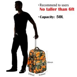 20 Inches Big Storage Multifunction Travel Wheeled Rolling Backpack Luggage Books Laptop Bag By HollyHOME -Travelpro Shop 41W9D8cQYdL