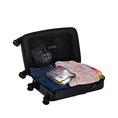 Cloe Carry-On 20 Inch Hybrid Luggage With 360º-spinner Wheels In Black Color 9 Cloe Carry-On 20 Inch Hybrid Luggage With 360º-spinner Wheels In Black Color - Image 9