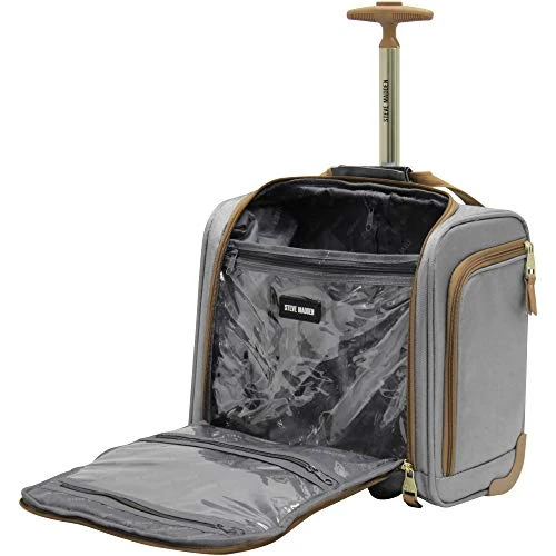Steve Madden Designer Luggage Collection- 3 Piece Softside Expandable Lightweight Spinner Suitcases- Travel Set Includes Under Seat Bag, 20-Inch Carry On & 28-Inch Checked Suitcase (Harlo Gray) 3 Steve Madden Designer Luggage Collection- 3 Piece Softside Expandable Lightweight Spinner Suitcases- Travel Set Includes Under Seat Bag, 20-Inch Carry On & 28-Inch Checked Suitcase (Harlo Gray) - Image 3
