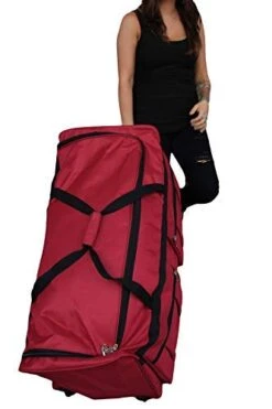 Gothamite 36-inch Rolling Duffle Bag With Wheels | Luggage Bag | Hockey Bag | XL Duffle Bag With Rollers | Heavy Duty 1200D Polyester (Fuchsia) -Travelpro Shop 41XRZZ75XwL