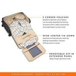 Briggs & Riley Baseline Garment Bags, Black, Carry-On Upright -Travelpro Shop 41XT66EkMZL