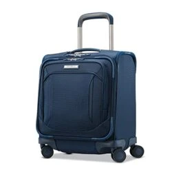 Samsonite Lineate Underseat Carry On Boarding Bag With Spinner Wheels, Evening Teal