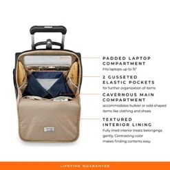 Briggs & Riley Rhapsody Softside Underseat Carry On Cabin Spinner, Black, Wide 16-Inch -Travelpro Shop 41Z FL8qvPL