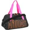 Adidas Graphic Duffel Bag, Canvas Black/Screaming Orange/Screaming Pink, One Size