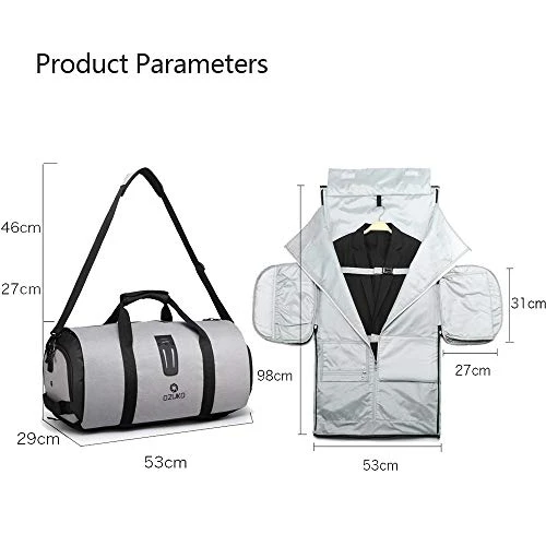 OZUKO Gym Bag Backpack, 4 In 1 Carry-on Garment Bag Large Duffel Bag Suit Travel Bag Weekend Bag Flight Bag Overnight Bag With Shoes Compartment… (Black) 7 OZUKO Gym Bag Backpack, 4 In 1 Carry-on Garment Bag Large Duffel Bag Suit Travel Bag Weekend Bag Flight Bag Overnight Bag With Shoes Compartment… (Black) - Image 7