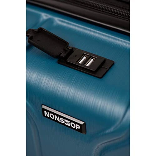 NONSTOP Luggage Expandable Spinner Wheels Hard Side Shell Travel Suitcase Set 3 Piece Lightweight With TSA Lock And Double USB Port, NEW YORK Collection (Teal, 3-Piece Set (20/24/28) W/Power Bank) 2 NONSTOP Luggage Expandable Spinner Wheels Hard Side Shell Travel Suitcase Set 3 Piece Lightweight With TSA Lock And Double USB Port, NEW YORK Collection (Teal, 3-Piece Set (20/24/28) W/Power Bank) - Image 2