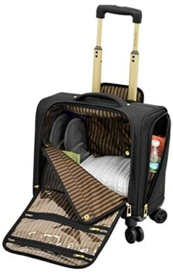 London Fog Langley 8 Wheel 15" Under The Seat Bag, Black -Travelpro Shop 41aH15QUXgL