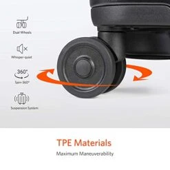 NINETYGO Carry On Luggage With Spinner Wheels, 22x14x9 Luggage, 100% PC Lightweight Hardside Suitcase With TSA Lock (20-inch Black) 12 NINETYGO Carry On Luggage With Spinner Wheels, 22x14x9 Luggage, 100% PC Lightweight Hardside Suitcase With TSA Lock (20-inch Black) -Travelpro Shop 41agC82zlLL