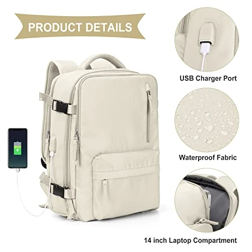 Travel Carry On Backpack For Women Laptop Backpack Waterproof Hiking Outdoor Sport Rucksack Casual Daypack Backpacks College Large School Backpack With Shoe Compartment 4 Travel Carry On Backpack For Women Laptop Backpack Waterproof Hiking Outdoor Sport Rucksack Casual Daypack Backpacks College Large School Backpack With Shoe Compartment - Image 4