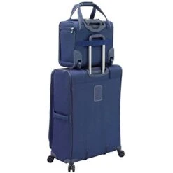 London Fog Knightsbridge II 15" 2-Wheel Under The Seat Bag, Sapphire -Travelpro Shop 41dYVuEAwIL