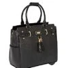 JKM And Company THE BARRINGTON Black Python & Alligator Compatible With Computer IPad, Laptop Tablet Rolling Tote Bag Briefcase Carryall Bag