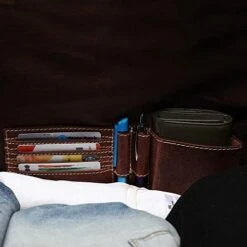 Leather Duffel Bags For Men Women - Airplane Underseat Carry On Luggage By Rustic Town -Travelpro Shop 41dsgrdL88L