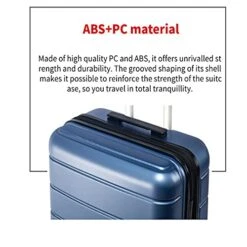 3 Piece Set Luggage Sets Women Men Teens Travel Suitcase With Lightweight TSA Lock Spinner, Home Outdoor Carry On Luggage With 4 Double Silent Wheels Adjustable Handle 20in 24in 28in, Blue -Travelpro Shop 41eLJib7xzS