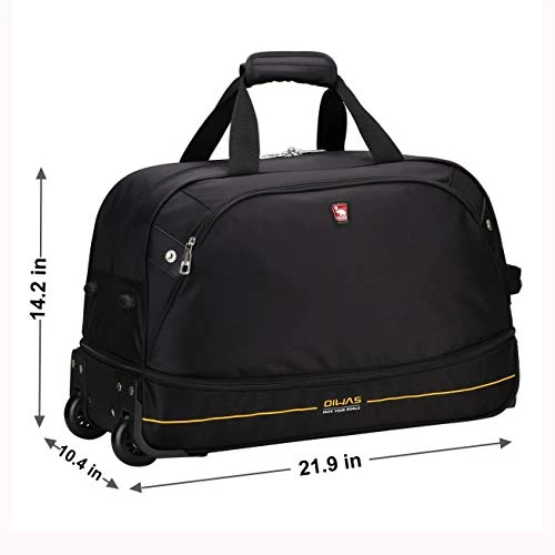 OIWAS Small Rolling Duffle Bag With Wheels Travel 22 Inch Carry On Luggage Tote Suitcase Unisex-Adult Short Term Trips Expandable 45L To 55L Women Men Black 3 OIWAS Small Rolling Duffle Bag With Wheels Travel 22 Inch Carry On Luggage Tote Suitcase Unisex-Adult Short Term Trips Expandable 45L To 55L Women Men Black - Image 3