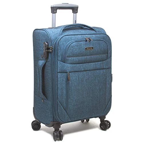 Dejuno Aurora Lightweight Denim 3-Piece Spinner Luggage Set, Navy 7 Dejuno Aurora Lightweight Denim 3-Piece Spinner Luggage Set, Navy - Image 7