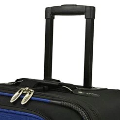 U.S. Traveler New Yorker Lightweight Softside Expandable Travel Rolling Luggage Set, Blue, 4-Piece (15/21/25/29) -Travelpro Shop 41f2dPS6n5L
