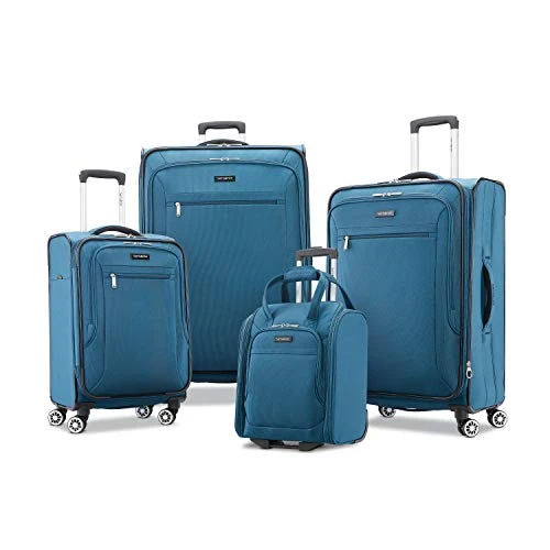 Samsonite Ascella X Softside Expandable Luggage With Spinner Wheels, Teal, Carry-On 20-Inch 2 Samsonite Ascella X Softside Expandable Luggage With Spinner Wheels, Teal, Carry-On 20-Inch - Image 2