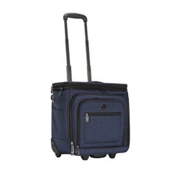 Travelers Club Luggage 16" Top Expandable Rolling Underseater W/USB Port, Blue Suitcase, Carry-On, Navy -Travelpro Shop 41h3blSz8IL