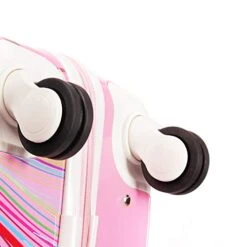 AO WEI LA OW Tourist Luggage Carry On Luggage With Spinner Wheels Rolling Suitcase For Women And Girls, Ascending Gardens Flowers (Pink ,20 Inch) -Travelpro Shop 41ieuhG2iWL