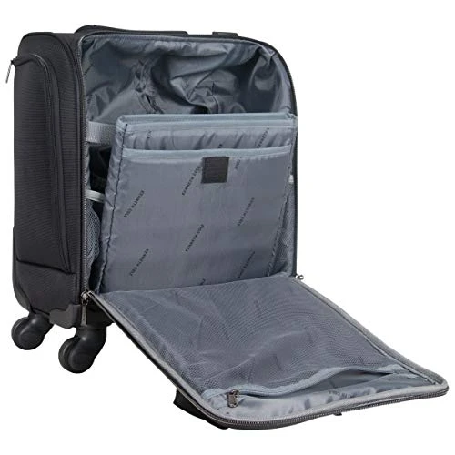 Kenneth Cole Reaction 18" Lightweight Multi-Pocket Anti-Theft RFID 14.1" Laptop & Tablet Underseater Carry-On With USB Charging Port, Black 4 Kenneth Cole Reaction 18" Lightweight Multi-Pocket Anti-Theft RFID 14.1" Laptop & Tablet Underseater Carry-On With USB Charging Port, Black - Image 4