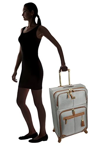 Steve Madden Designer Luggage Collection- 3 Piece Softside Expandable Lightweight Spinner Suitcases- Travel Set Includes Under Seat Bag, 20-Inch Carry On & 28-Inch Checked Suitcase (Harlo Gray) 2 Steve Madden Designer Luggage Collection- 3 Piece Softside Expandable Lightweight Spinner Suitcases- Travel Set Includes Under Seat Bag, 20-Inch Carry On & 28-Inch Checked Suitcase (Harlo Gray) - Image 2