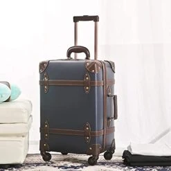 Vintage Luggage Carryon Suitcase Travel - HoJax Classic Trolley Luggage With Spinner Wheels, TSA Lock, Lightweight, 20 Inch, Navy Blue 14 Vintage Luggage Carryon Suitcase Travel - HoJax Classic Trolley Luggage With Spinner Wheels, TSA Lock, Lightweight, 20 Inch, Navy Blue -Travelpro Shop 41k vftBGUS