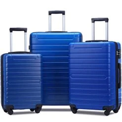 Flieks Luggage Sets 3 Piece Spinner Suitcase With TSA Lock Lightweight 20 24 28 Inch (Elegant Blue) -Travelpro Shop 41l5U2tLgjL
