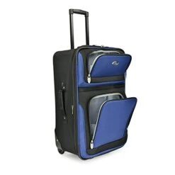 U.S. Traveler New Yorker Lightweight Softside Expandable Travel Rolling Luggage Set, Blue, 4-Piece (15/21/25/29) -Travelpro Shop 41lJIZ0RRNL