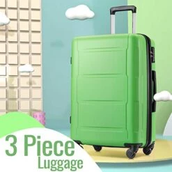Merax Luggage Set With TSA Lock, All Expandable 3 Piece Hardshell Lightweight Suitcase Set 20inch 24inch 28inch (Apple Green) 15 Merax Luggage Set With TSA Lock, All Expandable 3 Piece Hardshell Lightweight Suitcase Set 20inch 24inch 28inch (Apple Green) -Travelpro Shop 41mfpXJD1GL
