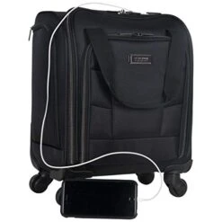 Kenneth Cole Reaction 18" Lightweight Multi-Pocket Anti-Theft RFID 14.1" Laptop & Tablet Underseater Carry-On With USB Charging Port, Black 19 Kenneth Cole Reaction 18" Lightweight Multi-Pocket Anti-Theft RFID 14.1" Laptop & Tablet Underseater Carry-On With USB Charging Port, Black -Travelpro Shop 41nNA3jciuL