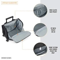 Briggs & Riley Baseline-Softside Cabin Spinner Bag, Black, Underseater 16-Inch -Travelpro Shop 41nvEf3KR9L