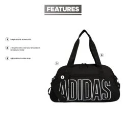Adidas Graphic Duffel Bag, Black/White, One Size -Travelpro Shop 41pfwchGSSS