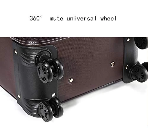 Retro Travel Suitcase Rolling Spinner Luggage Women Trolley Case 24inch Wheels Man 20inch Box PVC Vintage Cabin Travel Bag Trunk (Color : 24inch) 6 Retro Travel Suitcase Rolling Spinner Luggage Women Trolley Case 24inch Wheels Man 20inch Box PVC Vintage Cabin Travel Bag Trunk (Color : 24inch) - Image 6