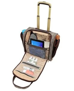 London Fog Brentwood II 4 Piece Set (with Under The Seat Bag), Cappuccino -Travelpro Shop 41qaARt fWL