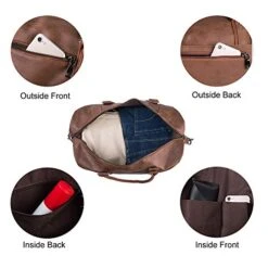 Leather Travel Bag With Shoe Pouch,Weekender Overnight Bag Waterproof Leather Large Carry On Bag Travel Tote Duffel Bag For Men Or Women 9 Leather Travel Bag With Shoe Pouch,Weekender Overnight Bag Waterproof Leather Large Carry On Bag Travel Tote Duffel Bag For Men Or Women -Travelpro Shop 41qc14v9nBL