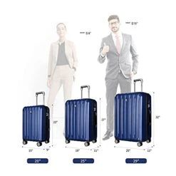FOCHIER 3 Piece Hardshell Luggage Set, Expandable Hardside Lightweight Fashion PC+ABS Suitcase With Spinner Wheels & TSA Lock (20/24/28), Blue 10 FOCHIER 3 Piece Hardshell Luggage Set, Expandable Hardside Lightweight Fashion PC+ABS Suitcase With Spinner Wheels & TSA Lock (20/24/28), Blue -Travelpro Shop 41qiJG2T2 S