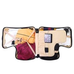 N/A AO WEI LA OW Duffel Bag For Kids Ride-On Suitcase Carry-On Luggage With Wheels Fits To Kids Aged 6-12 Years Old (Blue, 24 Inch). -Travelpro Shop 41r66zFE8hL