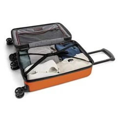 Bugatti Swiss Mobility - LGA Collection - 3 Piece Luggage Set, Lightweight And Resistant Hardside Equipped With Double 360 Degree Spinner Wheels - Made Of ABS Material - Orange -Travelpro Shop 41rMMF7W8mL
