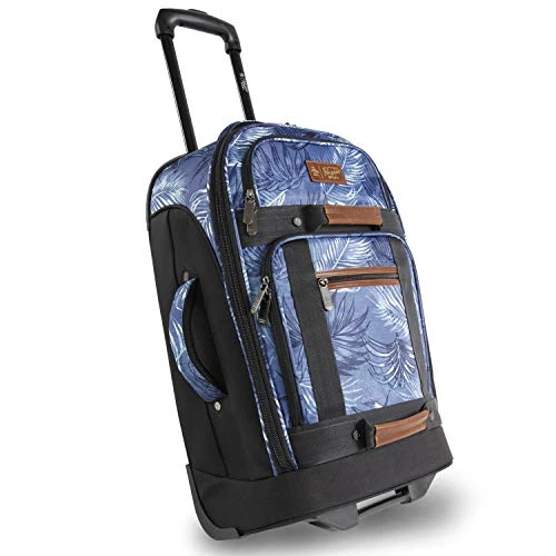 ORIGINAL PENGUIN Luggage 21" Rolling Duffel Bag, Blue Palm Tree, One Size 2 ORIGINAL PENGUIN Luggage 21" Rolling Duffel Bag, Blue Palm Tree, One Size - Image 2