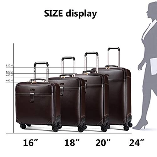 Retro Travel Suitcase Rolling Spinner Luggage Women Trolley Case 24inch Wheels Man 20inch Box PVC Vintage Cabin Travel Bag Trunk (Color : 24inch) 3 Retro Travel Suitcase Rolling Spinner Luggage Women Trolley Case 24inch Wheels Man 20inch Box PVC Vintage Cabin Travel Bag Trunk (Color : 24inch) - Image 3