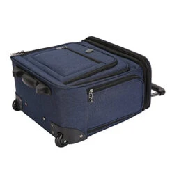 Travelers Club Luggage 16" Top Expandable Rolling Underseater W/USB Port, Blue Suitcase, Carry-On, Navy -Travelpro Shop 41sGksDy87L