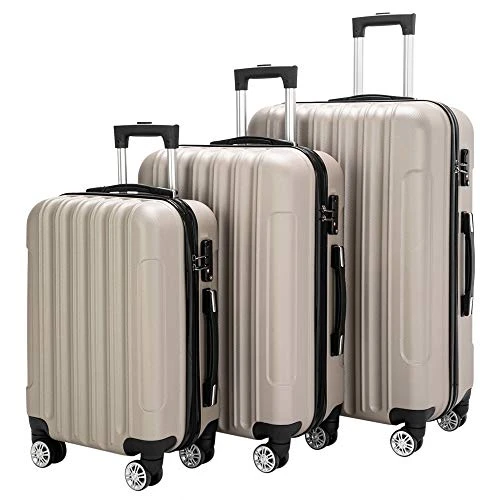 Luggage Set 20" 24" 28" 3 Piece Hardside Suitcase With Spinner Wheel TSA Lock Lightweight Carry On 3 Luggage Set 20" 24" 28" 3 Piece Hardside Suitcase With Spinner Wheel TSA Lock Lightweight Carry On - Image 3