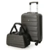 Aerolite 22x14x9” Hard Shell Suitcase Spinner Carry On + Under Seat Holdall
