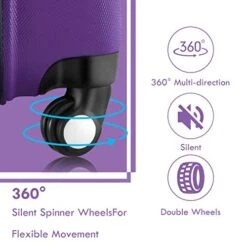 Goplus 20" ABS Carry On Luggage Expandable Hardside Travel Bag Trolley Rolling Suitcase GLOBALWAY (Purple) -Travelpro Shop 41vJBS St5L